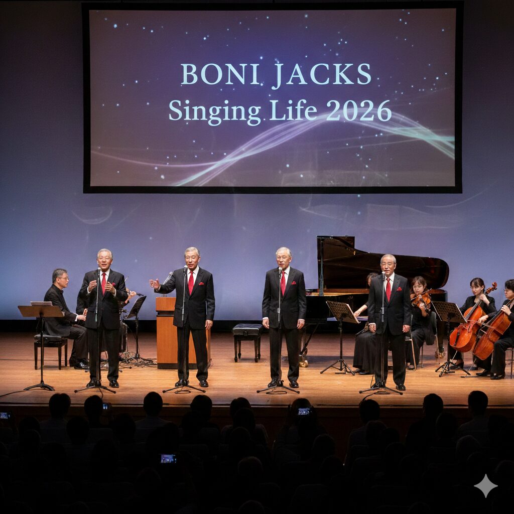 ボニージャックス 舞台の形式が示す現在　語りと歌で組む「人生を歌う」型